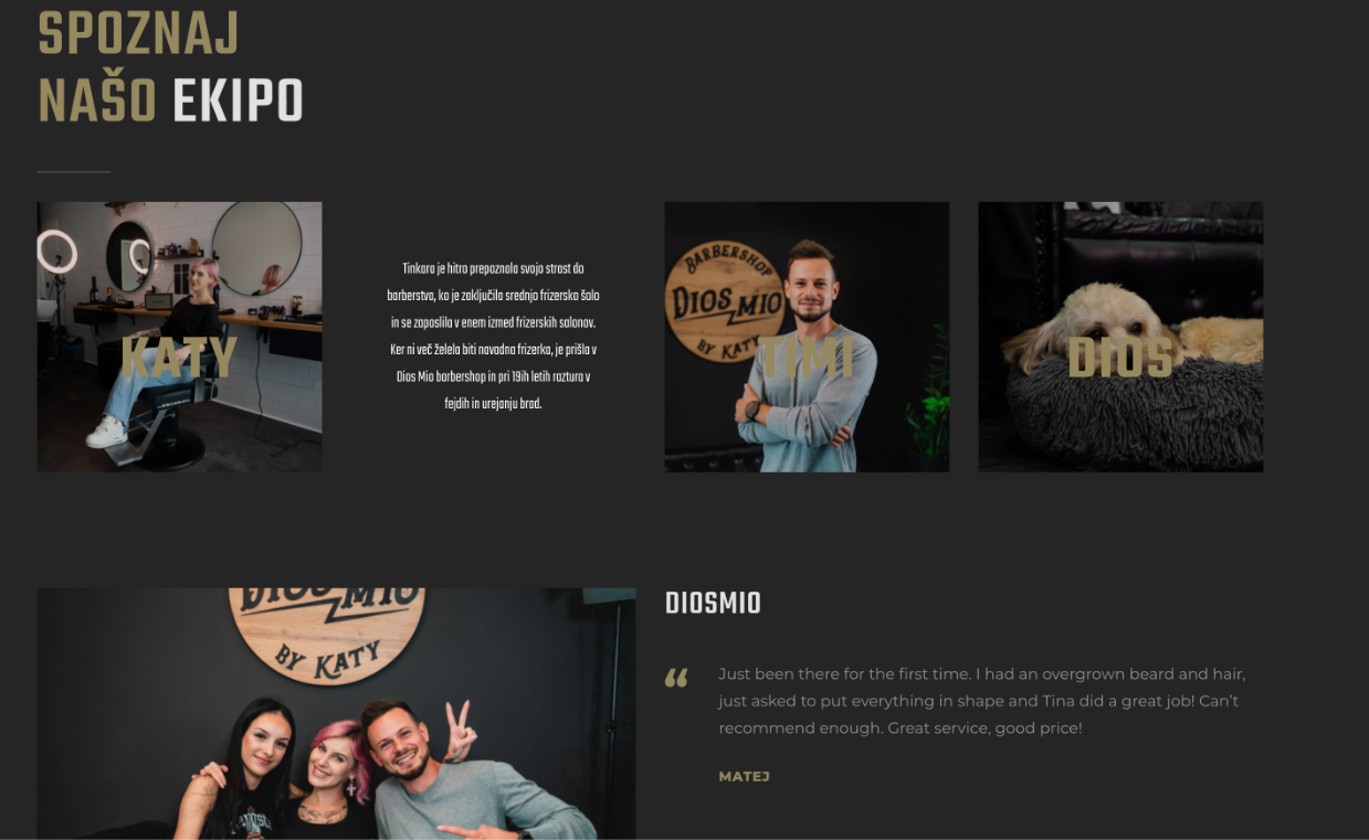 DIOSMIO Barber, zaslon 4