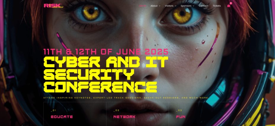 RISK Conference, zaslon 1