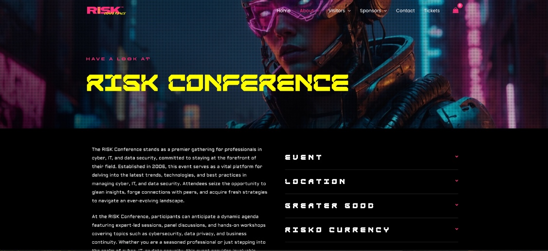 RISK Conference, zaslon 2