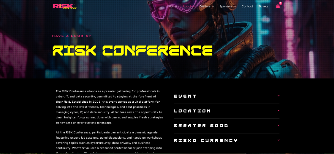 RISK Conference, zaslon 4