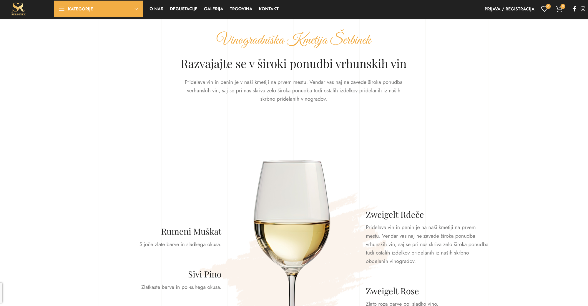 Vinogradništvo Šerbinek, zaslon 2